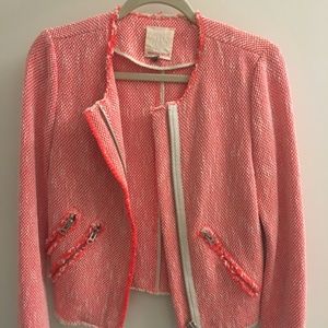 Rebecca Taylor pink knit jacket (size 4)